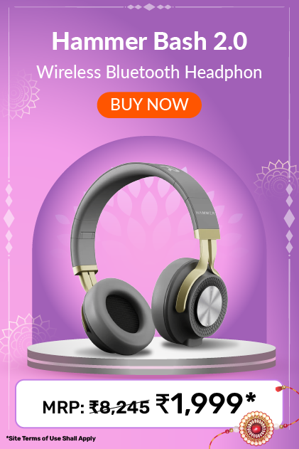 Hammer Bash 2.0 Wireless Bluetooth Headphone with Deep Bass