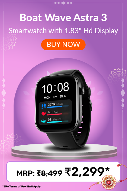 Boat Wave Astra 3 | Smartwatch with 1.83" Hd Display, Turn-by-turn Navigation, Bt Calling, Powered by Crest+ Os