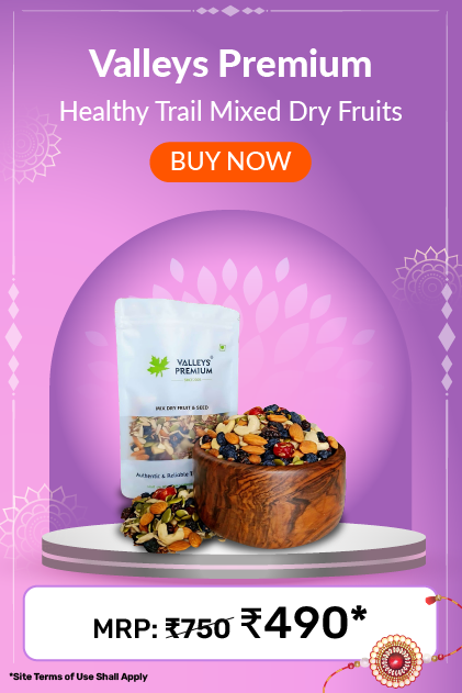 Valleys Premium Healthy Trail Mixed Dry Fruits Nuts and Seeds - 400 Gram