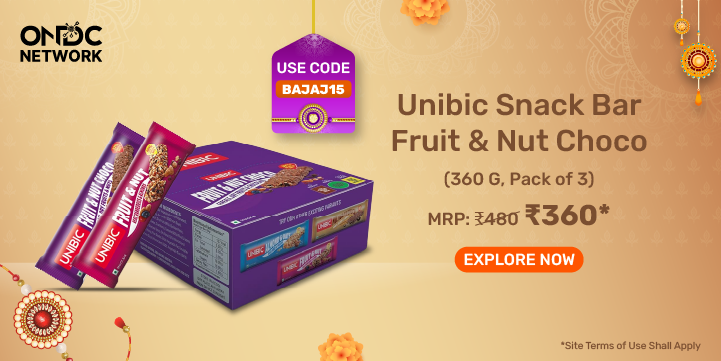 Unibic Snack Bar Fruit & Nut Choco, Pk of 12, 360gms