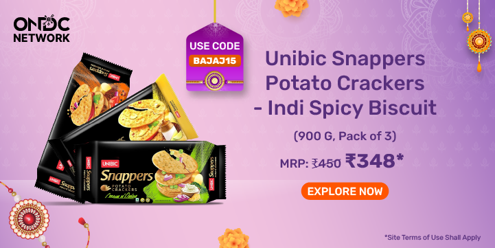 Unibic Snappers Potato Crackers - Indi Spicy Biscuit (900 G, Pack of 3)